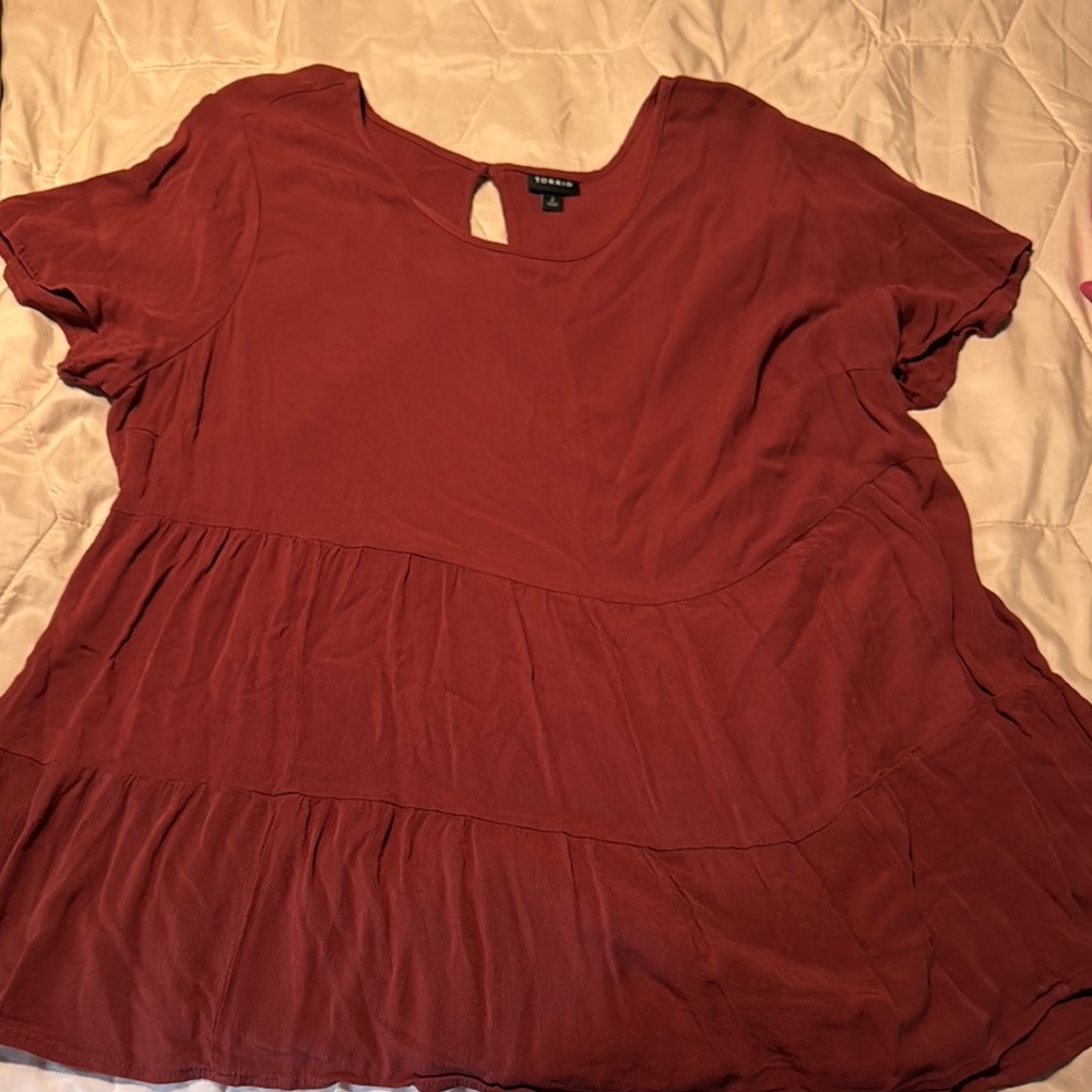 Torrid Tiered Baby Doll Blouse